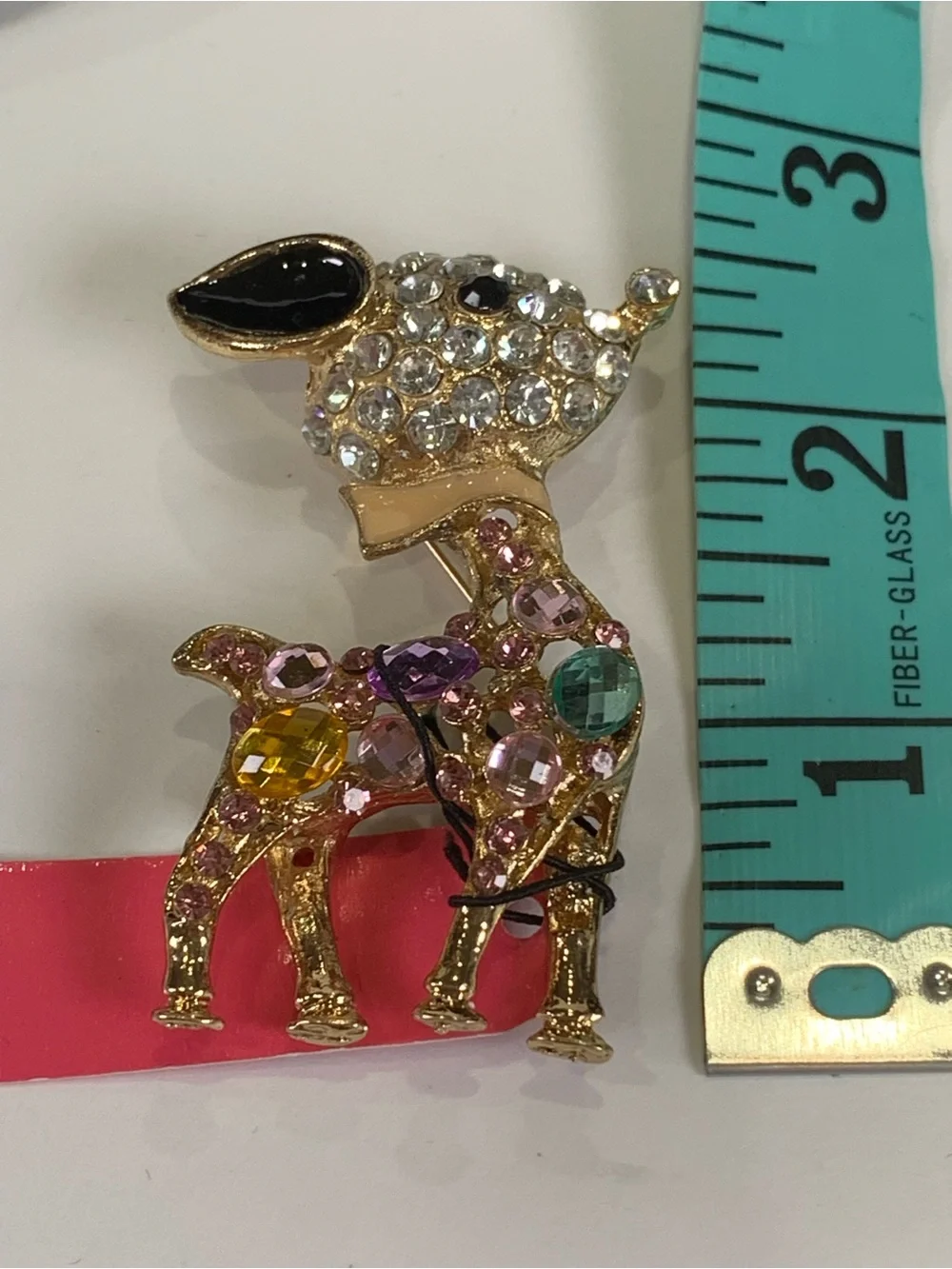 Betsey Johnson New with Tags Rhinestone Fawn Brooch
